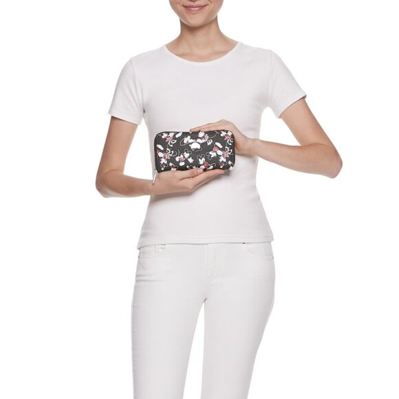 Disney Minnie Mouse and Mickey Mouse Dancing Wallet - Womens Zip Around Wallet - Picture 4 of 6